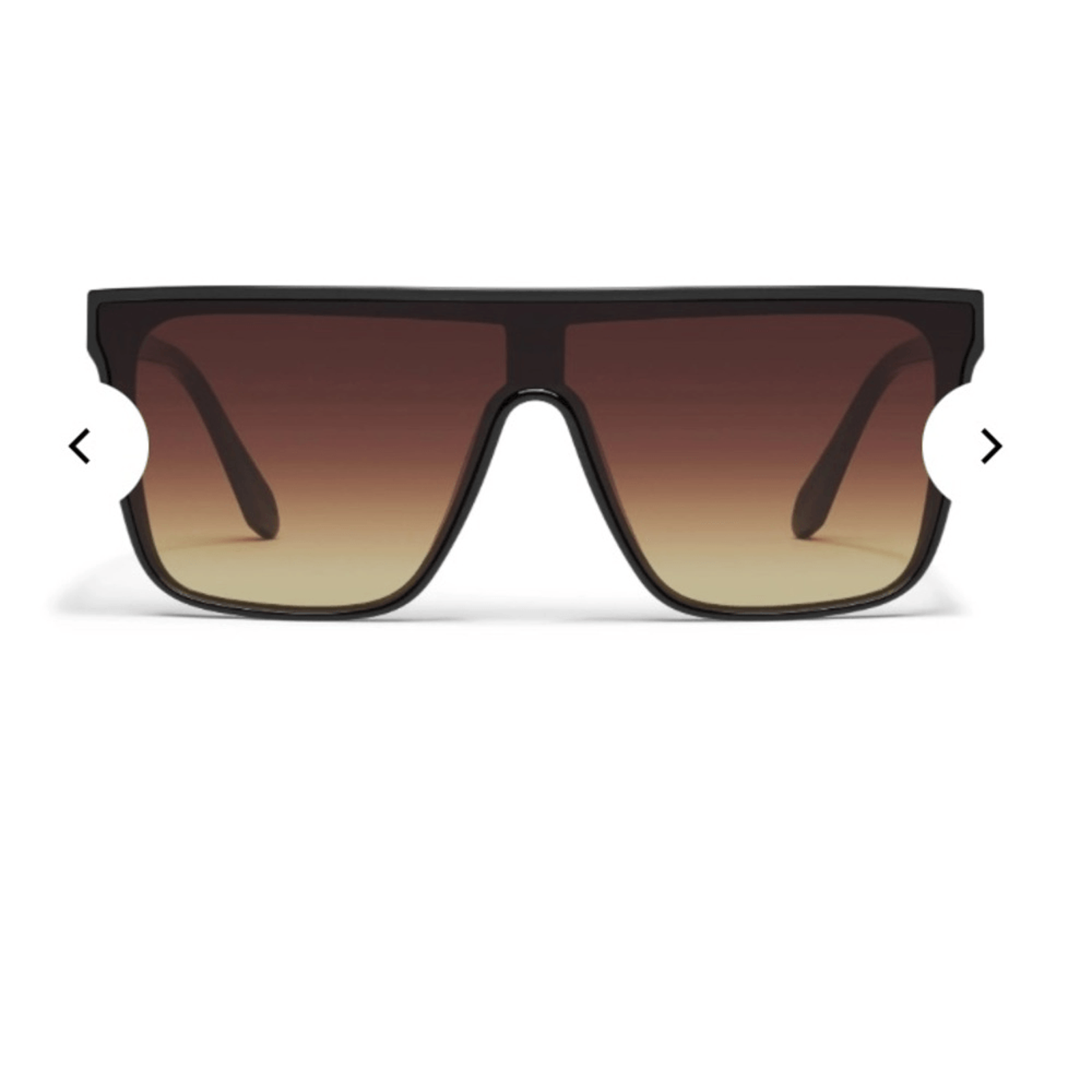 New! Rare Quay Nightfall Golden Brown Sunglasses With Brown Gradient Lenses